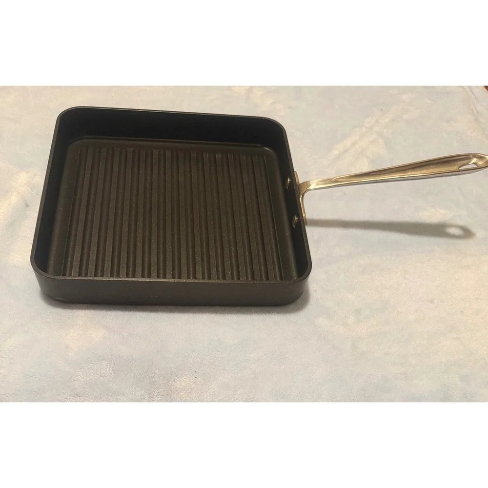 All-Clad Hard Anodized Nonstick 11 Inch Square Grill Pan Black E7854064